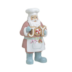 Decoratiune Craciun din polirasina Pink Santa Sweets 30 cm Inart