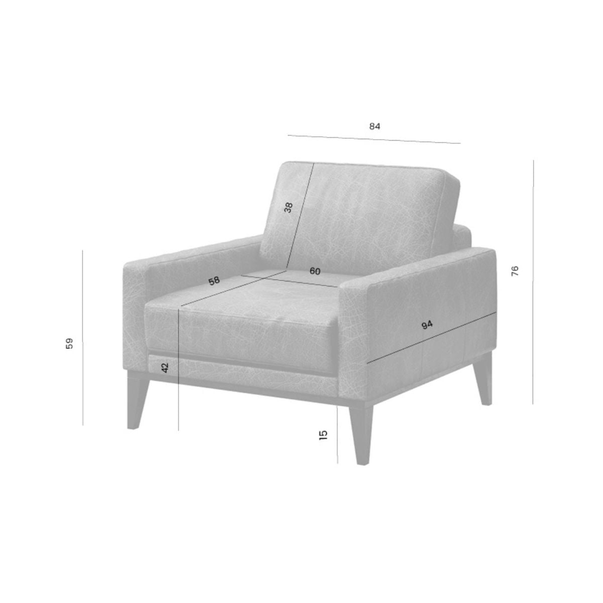 Fotoliu negru-vintage piele naturala Musso Tufted Mesonica