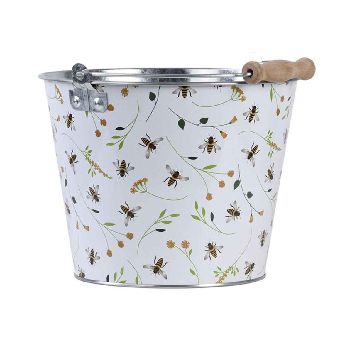 Galeata alba din tabla galvanizata 5 L design Bee Esschert Design ...