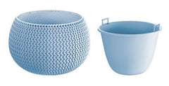 Ghiveci decorativ rotund SPLOFY 29X19.5 cm albastru