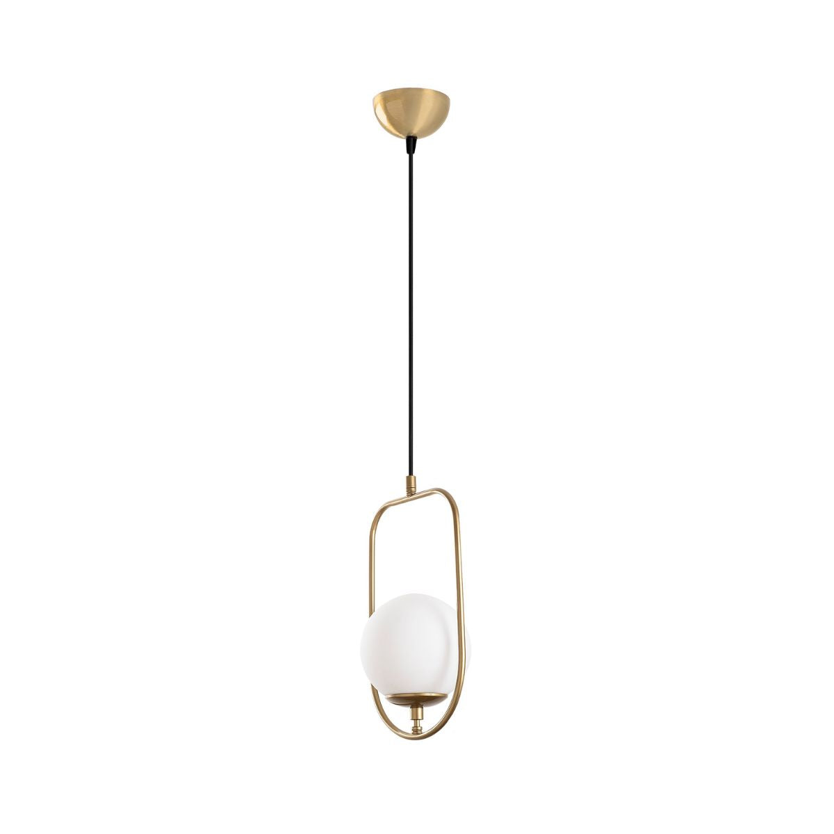 Lustra alb/auriu din metal si sticla Ø15 cm Skew